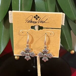 NWT Patricia Nash Silver Floral Earrings #PNER